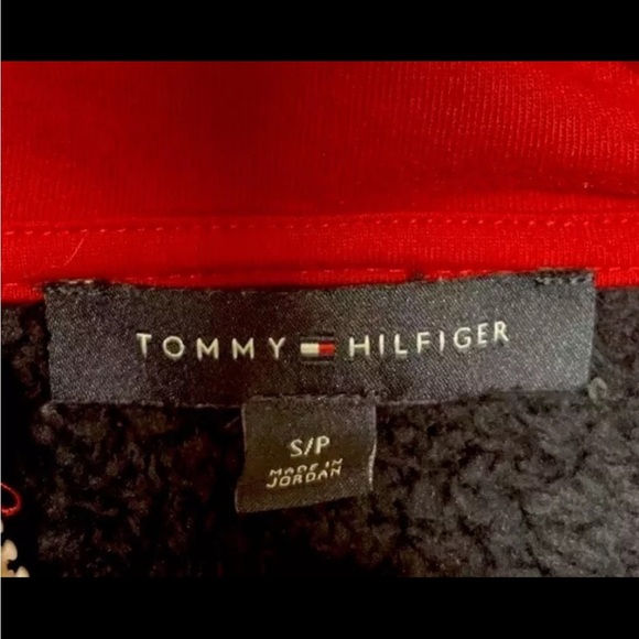 Tommy Hilfiger Size Small Hooded Full Zip Fleece Jacket Blue Logo - Picture 3 of 8